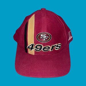 Vintage San Francisco 49ers Logo Athletic NFL Pro Line Strapback Red Hat Cap OS